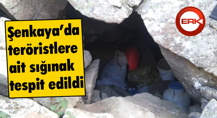  Erzurum'da teröristlere ait sığınak tespit edildi 