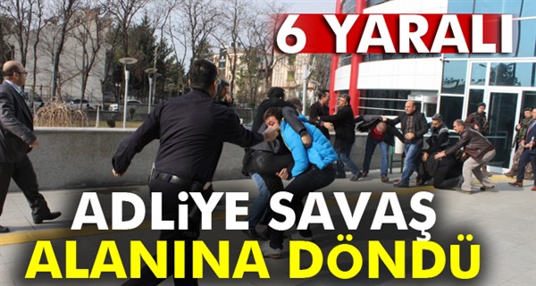 Adliyede aileler birbirine girdi: 6 yaralı