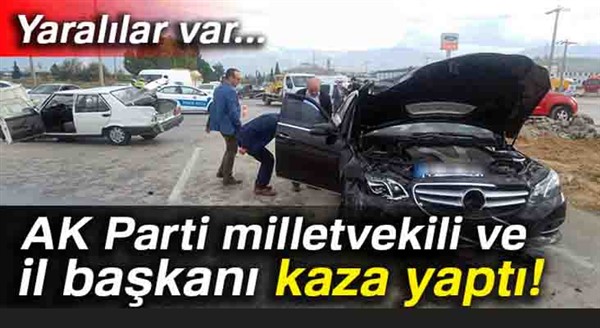AK Parti milletvekili ve il başkanı kaza yaptı!