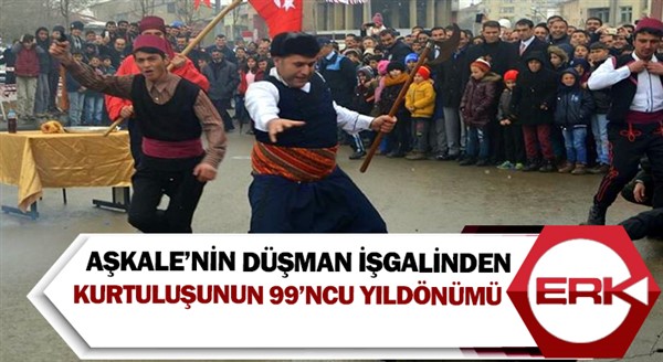 Aşkale’nin düşman işgalinden kurtuluşunun 99’ncu yıldönümü törenlerle kutlandı