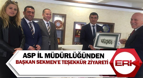 ASP İl Müdürlüğünden Başkan Sekmen’e teşekkür ziyareti