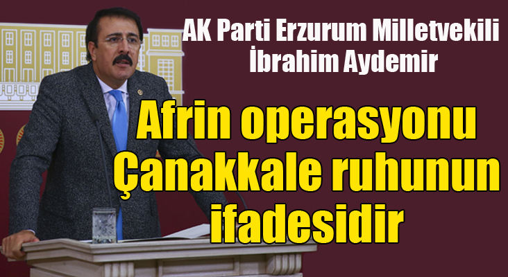 Aydemir: ‘Afrin operasyonu, Çanakkale ruhunun ifadesidir’
