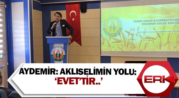 Aydemir: Aklıselimin yolu: ‘evet’tir..'