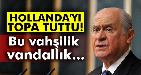 Bahçeli'den Hollanda'ya: Bu vahşilik, bu vandallık niyedir?