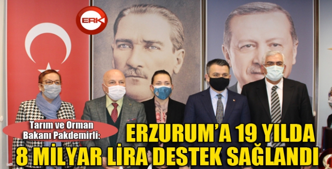 Bakan Pakdemirli: Erzurum'a 19 yılda 8 milyar lira destek sağlandı...