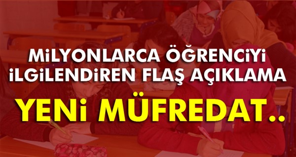 Bakan Yılmaz, yeni müfredatı açıkladı!