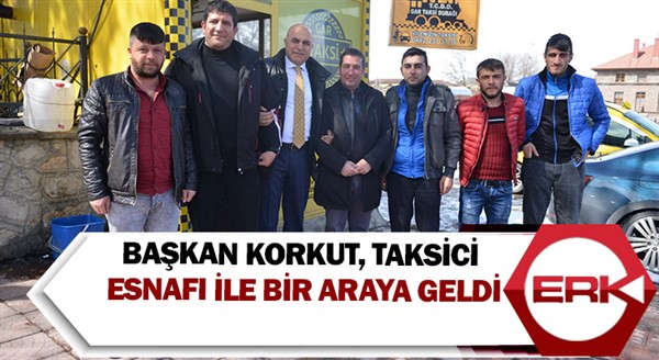 Başkan Korkut, taksici esnafı ile bir araya geldi