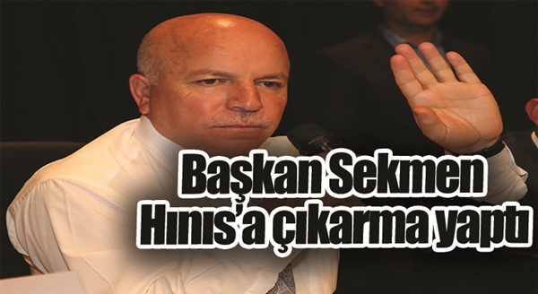 Başkan Sekmen Hınıs’a çıkarma yaptı