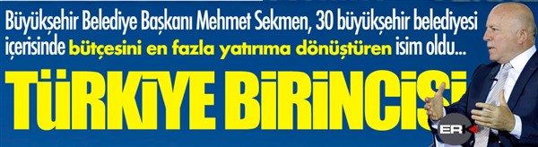 Başkan Sekmen, Türkiye birincisi oldu  