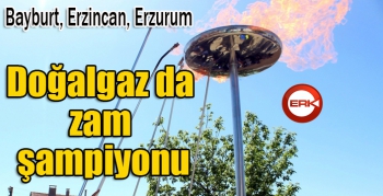 Bayburt, Erzincan ve Erzurum (TRA1) bölgesi Doğalgaz da zam şampiyonu