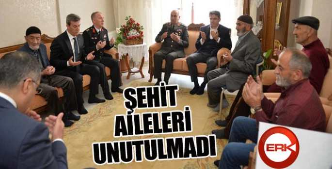 Bayramda şehit aileleri unutulmadı