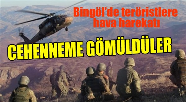 Bingöl’de teröristlere hava harekatı, 2 hedef imha edildi