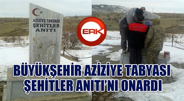 Büyükşehir Belediyesi Aziziye Tabyası Şehitler Anıtı’nı onardı...