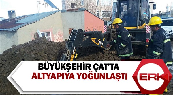 Büyükşehir Çat’ta altyapıya yoğunlaştı