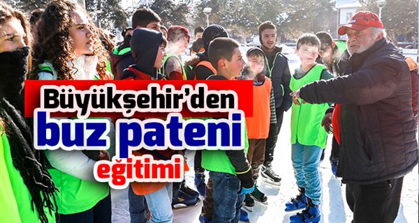 Büyükşehir’den buz pateni eğitimi