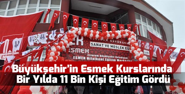 Büyükşehir’in Esmek Kurslarında Bir Yılda 11 Bin Kişi Eğitim Gördü