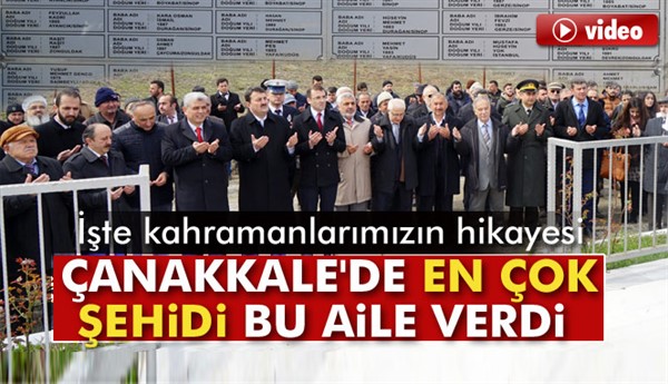 Çanakkale'de en çok şehidi Yusufoğlu ailesi verdi