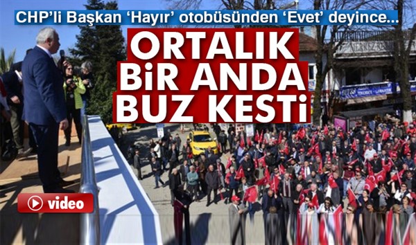 CHP'li Başkan 'Hayır' otobüsünden 'Evet' deyince olan oldu