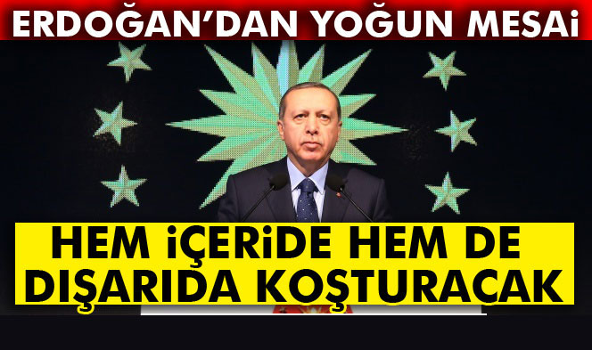 Cumhurbaşkanı Erdoğan, hem içeride hem de dışarıda koşturacak