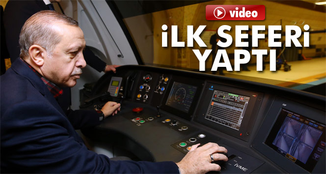 Cumhurbaşkanı Erdoğan vatman koltuğuna oturdu