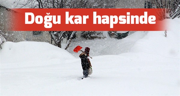 Doğu kar hapsinde