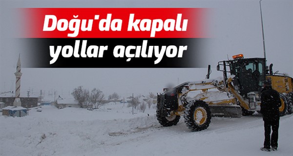 Doğu'da kapalı yollar açılıyor