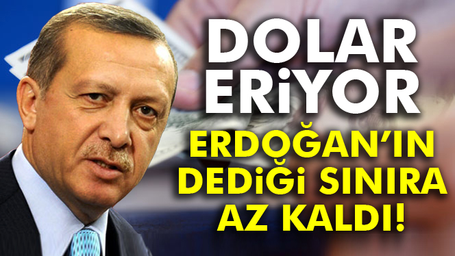 Dolar Cumhurbaşkanı Erdoğan'ın açıkladığı seviyeye yaklaşıyor