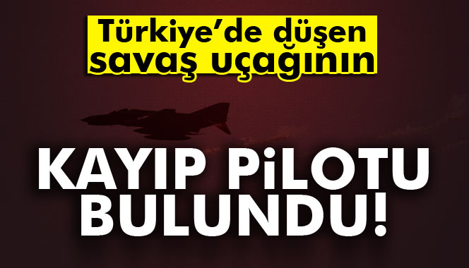 Düşen uçağın Suriyeli pilotu bulundu