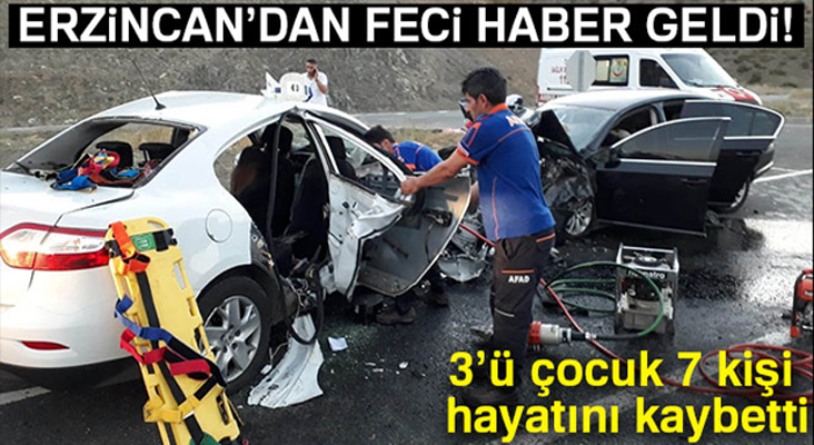 Erzincan'da facia: 3'ü çocuk 7 ölü, 3 yaralı