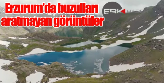 Erzurum'da buzulları aratmayan görüntüler...