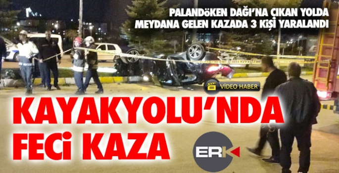 Erzurum’da trafik kazası: 3 yaralı