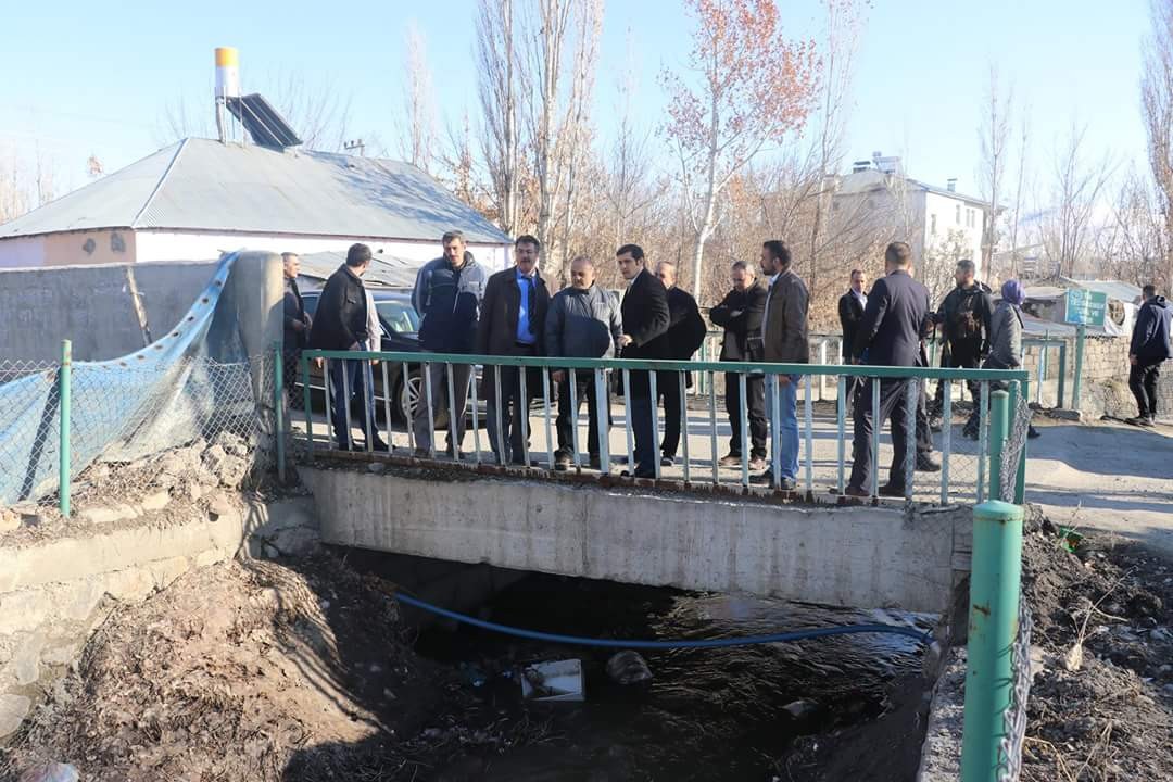 Erzurum DSİ 8. Bölge Müdürü Sadullah Seven Tutak'ta incelemelerde bulundu