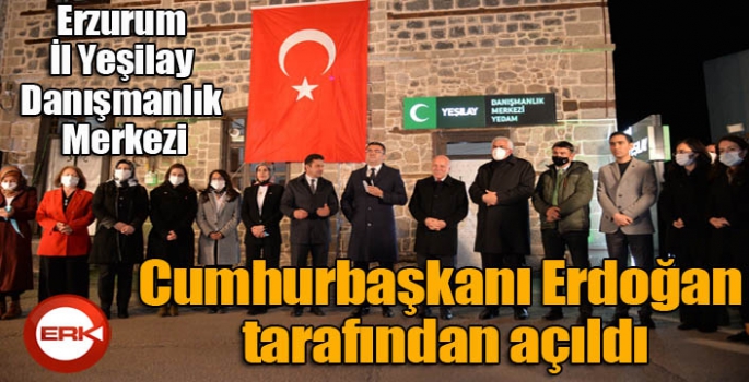 Erzurum İl Yeşilay Danışmanlık Merkezi’nin açılışı Cumhurbaşkanı Erdoğan tarafından gerçekleştirildi
