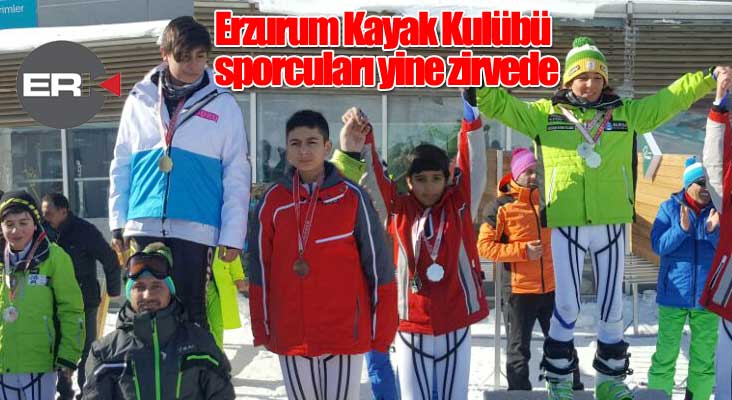 Erzurum Kayak Kulübü sporcuları yine zirvede