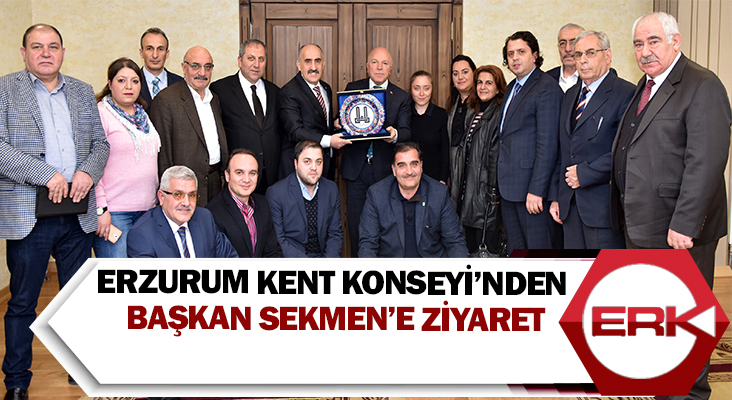 Erzurum Kent Konseyi’nden Başkan Sekmen’e ziyaret