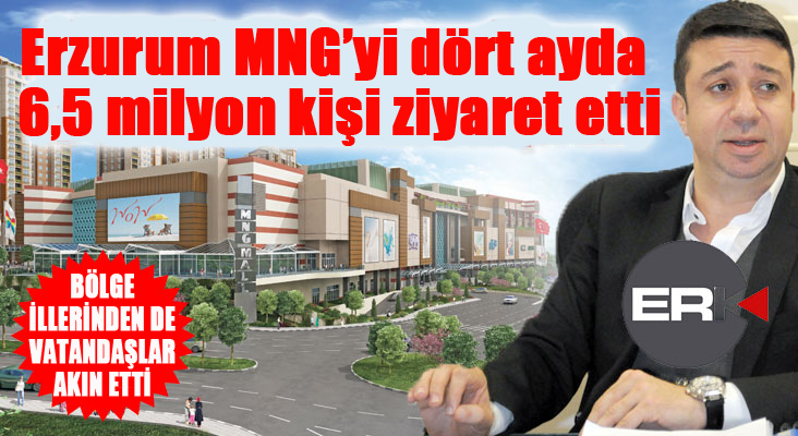 Erzurum MNG’yi dört ayda 6,5 milyon kişi gezdi 