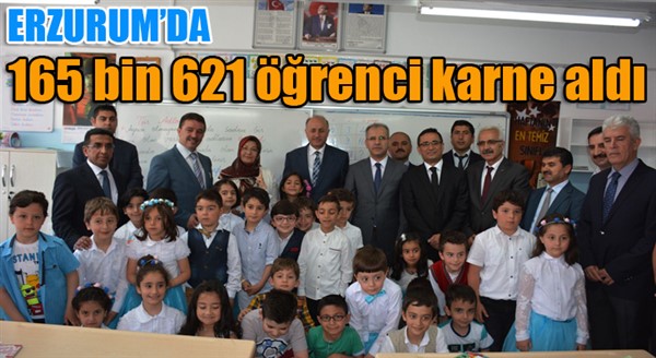 Erzurum’da 165 bin 621 öğrenci karne aldı