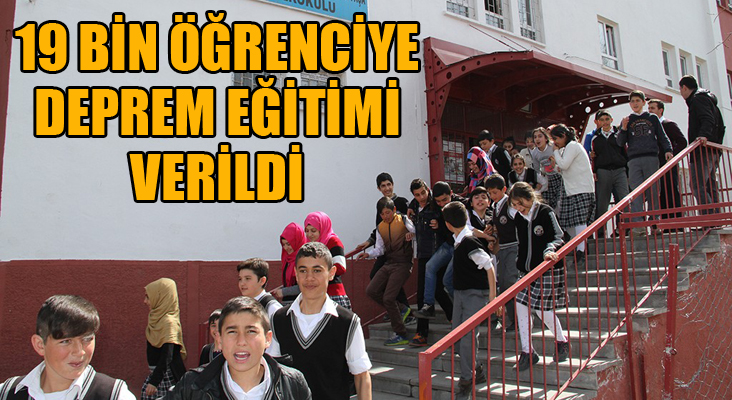Erzurum'da 19 bin öğrenciye deprem eğitimi verildi...