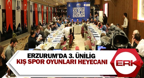 Erzurum’da 3. Ünilig kış spor oyunları heyecanı