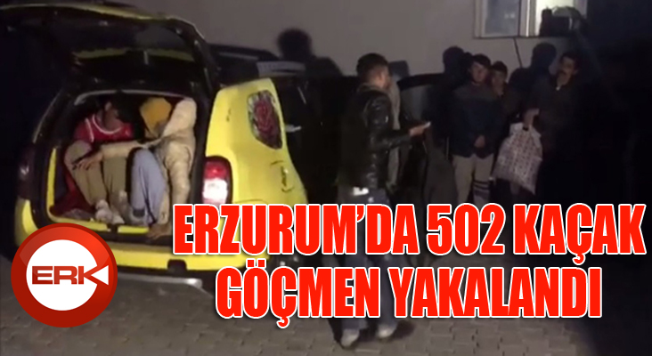 Erzurum’da 502 kaçak göçmen yakalandı