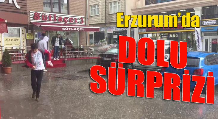 Erzurum’da dolu sürprizi