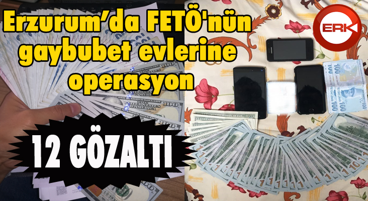 Erzurum’da FETÖ'nün gaybubet evlerine operasyon: 12 gözaltı