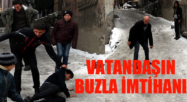 Erzurumluların buzla imtihanı