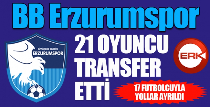 Erzurumspor kadrosunu 21 oyuncuyla güçlendirdi...