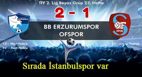 Erzurumspor şampiyonluğa adım adım ilerliyor..