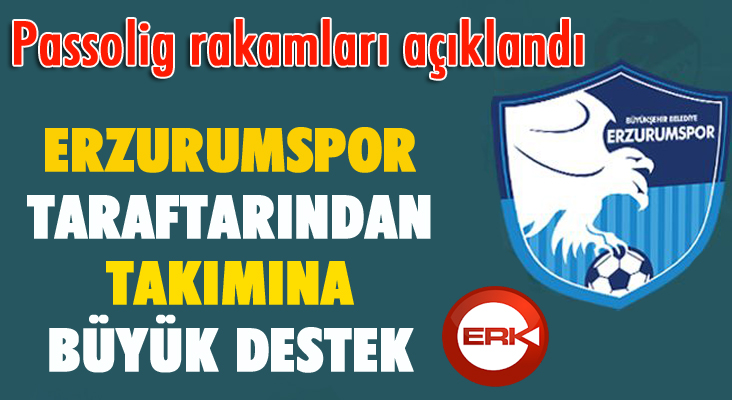 Erzurumspor taraftarından takımına büyük destek...