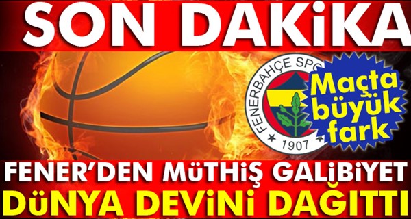 F.Bahçe'den muhteşem galibiyet!