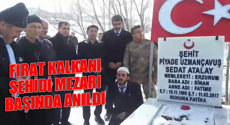 Fırat Kalkanı şehidi mezarı başında anıldı