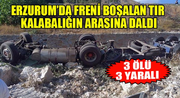 Freni boşalan tır kalabalığın arasına daldı: 3 ölü, 3 yaralı