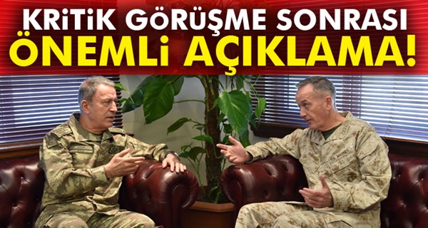 Genelkurmay Başkanı Akar, İncirlik'te ABD'li mevkidaşı ile görüştü